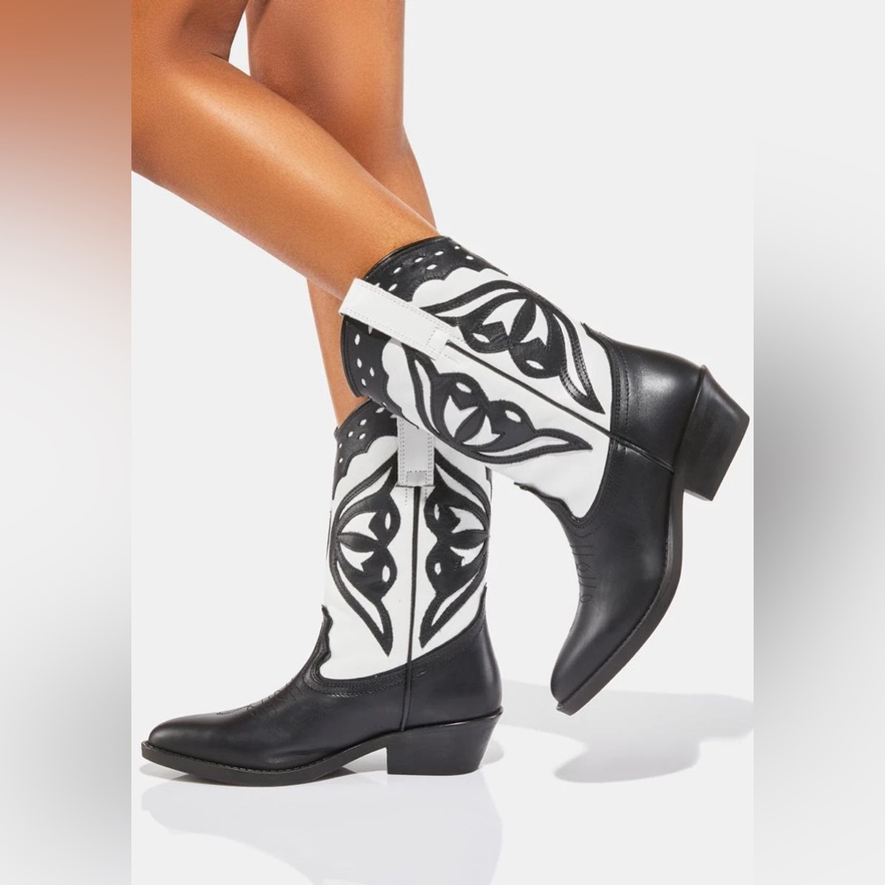 STEVE MADDEN Laredo Western Cowboy Boots Festival Coachella Burning Man Outfit - Picture 2 of 12